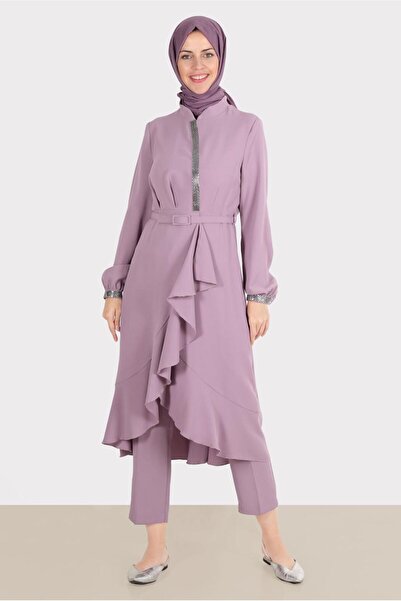 Alvina Stone Detail Pants Suit 30260