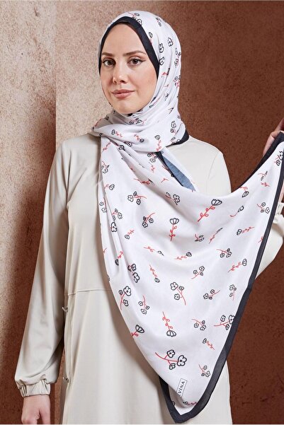 Alvina Alvina 7469 Model Flower Patterned Shawl