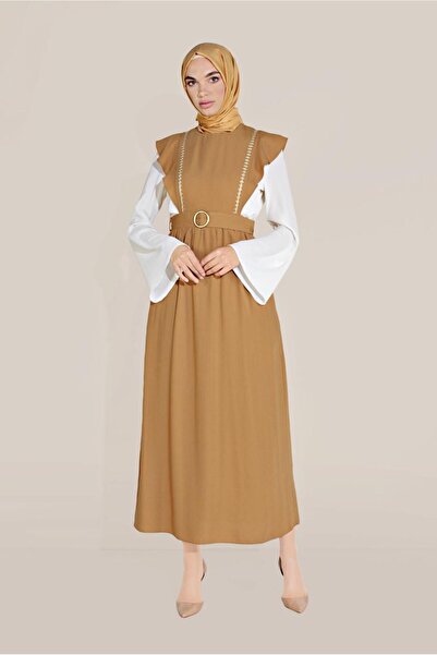 Alvina Embroidery Detailed Belted Gilet - Model 40757