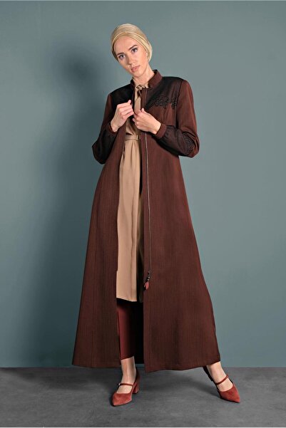 Alvina FİLE DETAYLI FERMUARLI PARDESÜ 10009