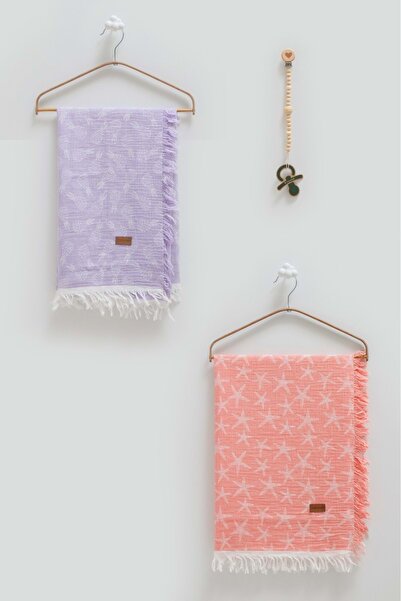 Caramell Basic Boxed Double Muslin Blanket Pacifier Hanger Triple Set-100X120...