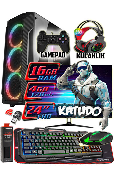 WARBOX KATUDO 22" Monitör i3 6100 16gb Ddr4 Ram 256gb Ssd 250gb Hdd R7 240-4g...