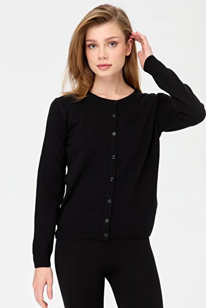 Desen Γυναικεία μάλλινη ζακέτα με λαιμόκοψη με στάνταρ κορδόνι DSN24K21031