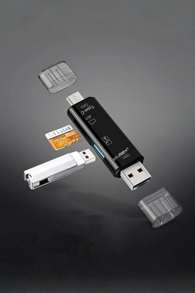 ForWhat Cihazlar için 3hub UsbC-Otg Smart Card Reader Okuyucu