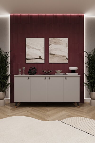 asratrend 4 Kapaklı Konsol-kül Gri