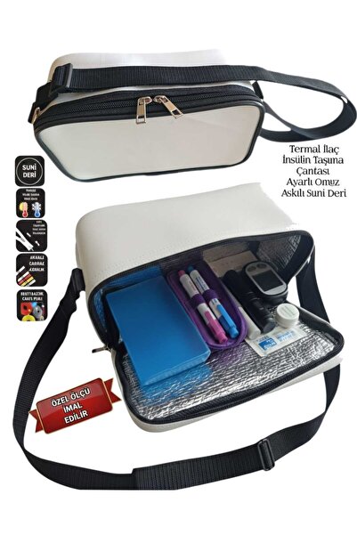 SEVBAGS İlaç Taşıma Termal Termos Çantası Ayarlı Omuz Askılı Omuz Çantası