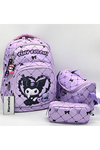ÇantaExpress Kız Çoçuğu Ilkokul Çantası Karakter Desenli Lila 3'li Takım Ilk ...