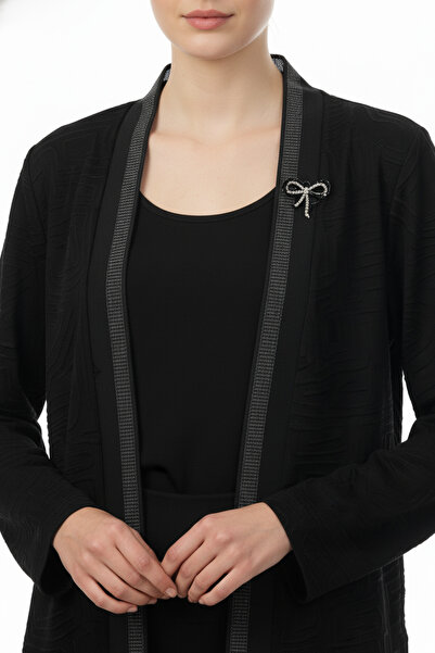 SEÇİL New Women's Plus Size Patterned Cardigan Suit 10002522714001