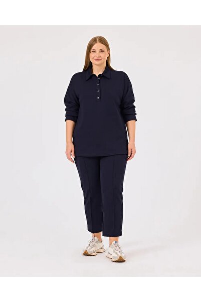 Gala-Xi Hanorac cu gât polo pentru femei de mărime mare tricou 10002422314002