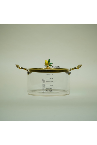 Miss Betty وعاء زجاجي من ليندا سعة 3.5 لتر