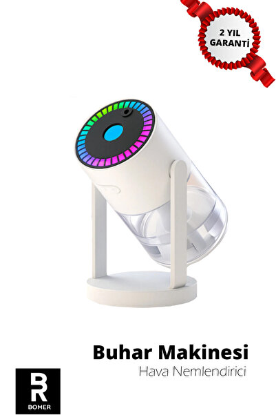 BOMER RGB LED YILDIZ TAVAN EFEKTLİ HAVA NEMLENDİRİCİ BUHAR MAKİNESİ & AROMA D...