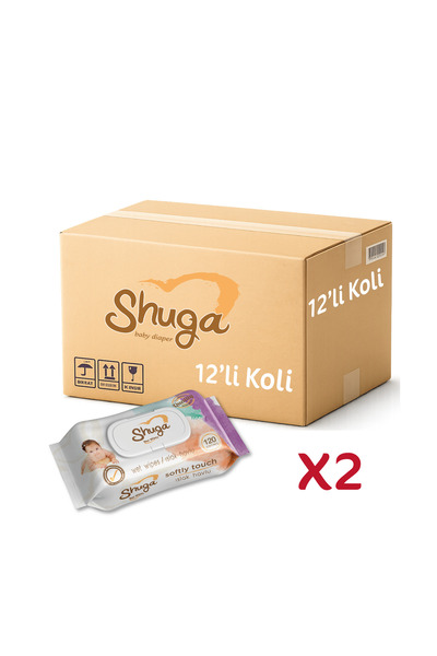 Shuga Baby Diaper Shuga Islak Mendil 120'li / 24'lü Koli