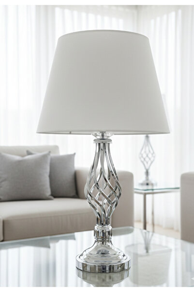 365GUNSERİSONU Gümüş Gri Rustik Burgulu Taşlı Metal Ayaklı 30'luk Beyaz Şapka...