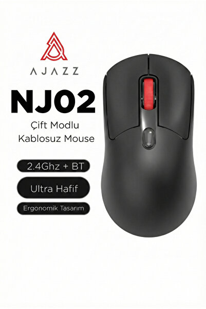 Ajazz NJ02 Çift Modlu Kablosuz Mouse (2.4Ghz, Bluetooth)