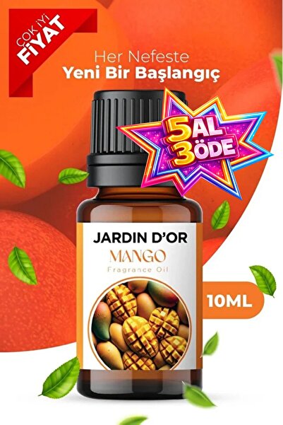 JARDIN D'OR Mango Esansiyel Uçucu Koku Yağı Buhurdanlık Yağı Difüzör Esansı O...