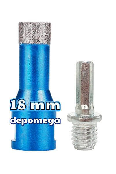 DepoMega 18 mm Granit Mermer Seramik Delme Panç Spiral ve Matkap Için Aparatl...