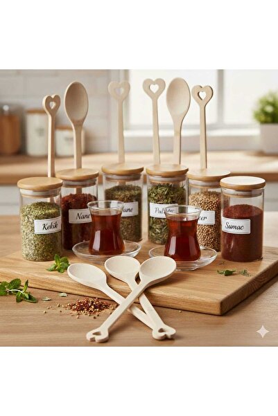 HOMEFECT Bamboo Tea, Spice Spoon Set of 6