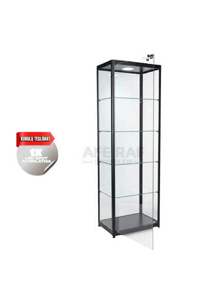 AFE DEKOR 30x50x175,CAMLI DOLAP, CAMLI VİTRİN, KOLEKSİYON DOLABI, CAM DOLAP, ...