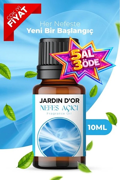 JARDIN D'OR Nefes Açıcı Esansiyel Uçucu Koku Yağı Buhurdanlık Yağı Difüzör Es...