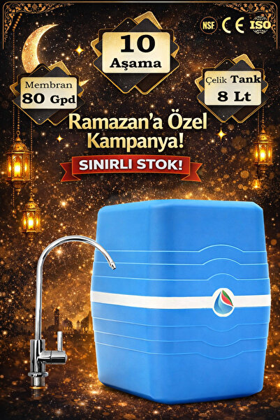 WaterMelon Wm21 Premium Ultramineral Ters Osmoz Metal 8 Litre Çelik Tanklı Su...