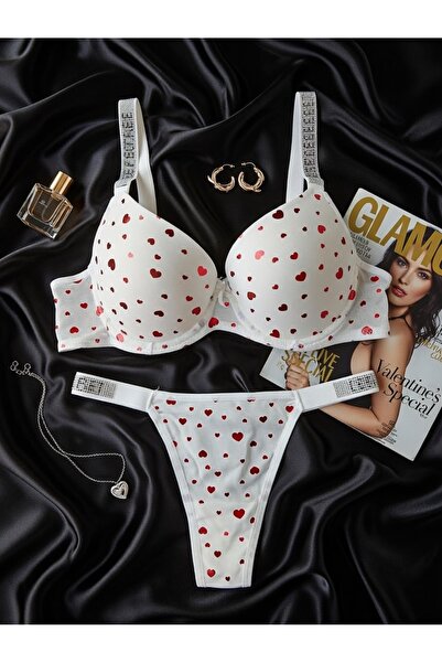 WOMEN'S WORLD FANTASY Chiloți tanga cu burete și susținere LOVE SECRETT