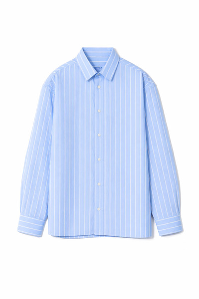 no7man Tyre Striped Blue Shirt