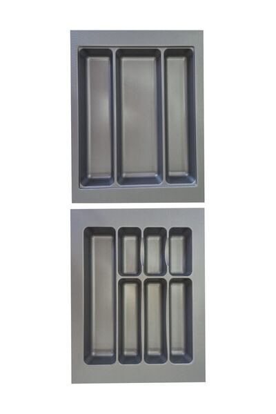 GörSeç Set de 2 organizatoare pentru tacâmuri în sertar, 37x49 cm, organizato...