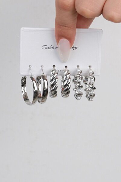 Jack Ferrero نموذج حلق نسائي من الفولاذ الملون مكون من 6 قطع