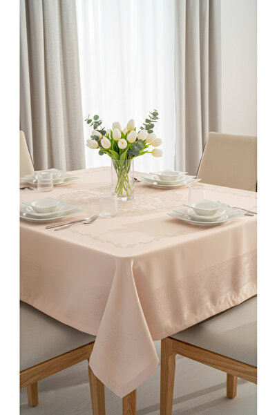 Tropikhome Jumbo Jakar Bej Sıvı Geçirmez Kumaş 110x160 Masa Örtüsü