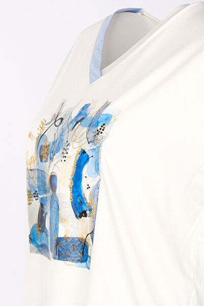 Vedi Жіноча блуза Oversize з V-подібним вирізом і короткими рукавами в мініма...