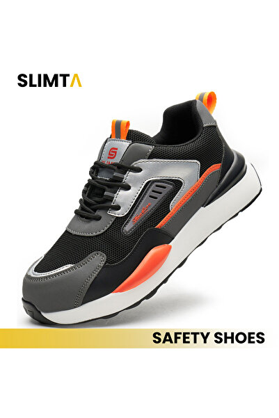 SLIMTA Safety Shoes for Men & Women Breathable Flying Woven Anti Smash Lightw...
