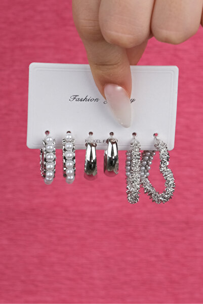 Jack Ferrero KADIN ÇELİK RENK ATMAZ 6 LI KÜPE MODELİ