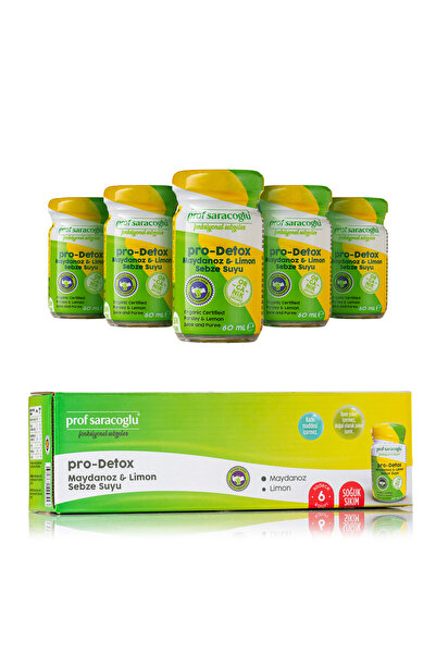 prof saracoğlu Pro Detox Organik Maydanoz & Limon Shot (5 X 60 ML)