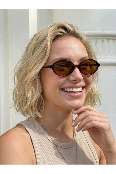 funeyes Miux Brown Trend Oval Sunglasses Unisex Pinterest Model Glasses