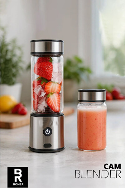 BOMER FRULY CAM BLENDER - BUZ KIRICI ÖZELLİKLİ SMOOTHİE VE MEYVE SUYU BLENDER...