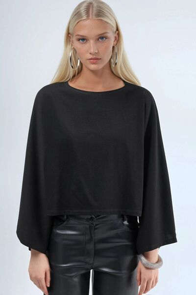 Hiccup Μπλούζα BUSEM με άνετη εφαρμογή και λαιμόκοψη καγιάκ