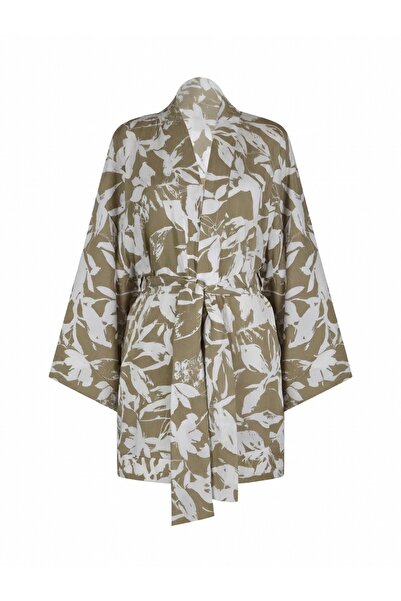 MANOTRES Beige Kısa Kimono