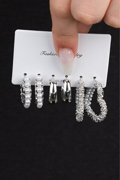 Jack Ferrero نموذج حلق نسائي من الفولاذ الملون مكون من 6 قطع