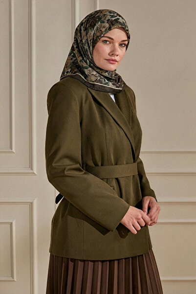 SilkTouch وشاح موسلين منقوش عليه زهرة الليل الترابية