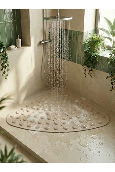 MappleHome ShellMat Vantuzlu Midye Tasarımlı Kaydırmaz Duş ve Banyo Paspası 5...