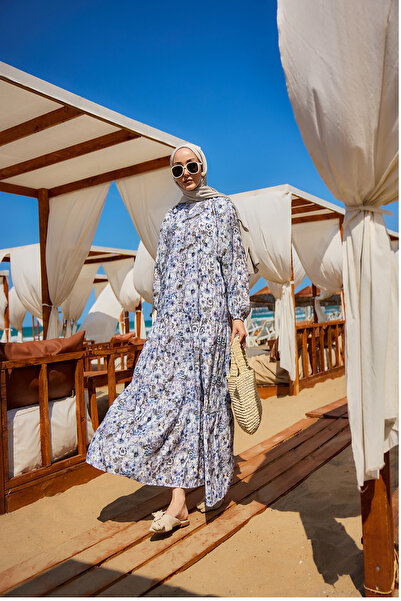 LOCCO Floral Patterned Dress Lilac