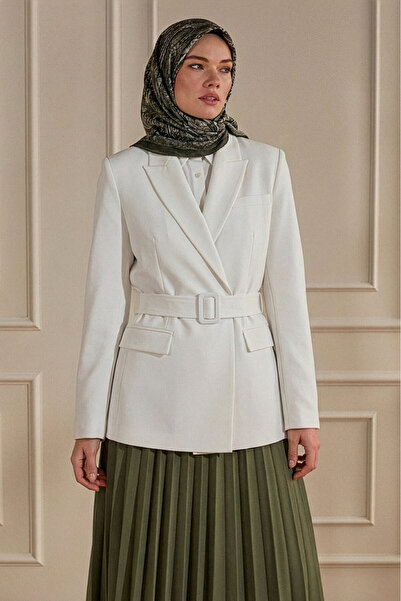 SilkTouch Army Green Heritage Patterned Muslin Scarf