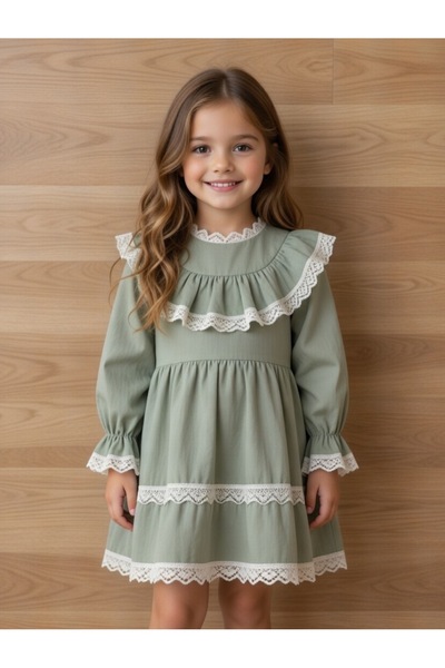 BİLGEN Style Kız Çocuk Kız Bebek Fistolu Bayramlık Elbise 1-5 Yaş