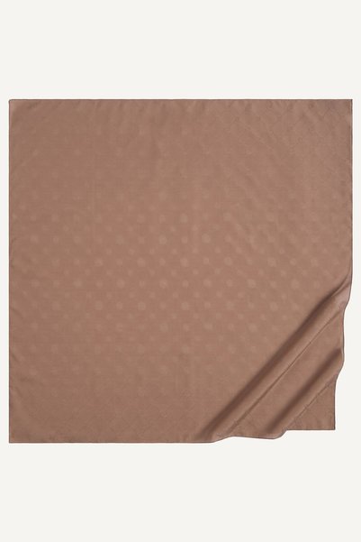 SilkTouch Eșarfă coral cu model monogramă Taba