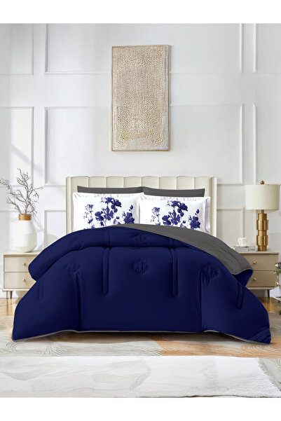 Donetella 6-Piece Comforter Set – King Size 260x240 cm, Microfiber, Digital Q...