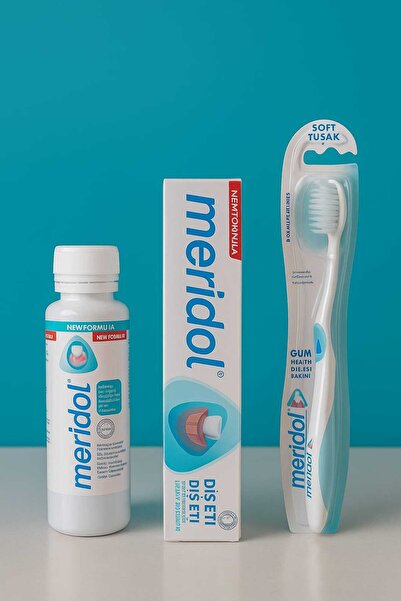 Meridol 3 Lü Set Ağız Bakım Suyu 400 ml +Diş Fırçası Soft Yumuşak +Diş Macunu...