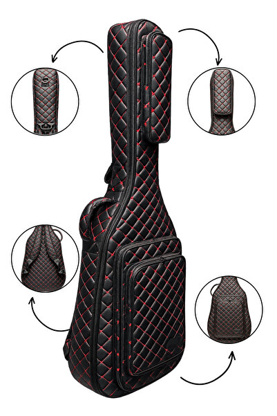 Erga Müzik ΜΑΥΡΗ ΕΠΑΓΓΕΛΜΑΤΙΚΗ ΘΗΚΗ-ΤΣΑΝΤΑ ΚΙΘΑΡΑΣ GIGBAG CLASSIC-ΚΟΚΚΙΝΟ ΚΑΠ...