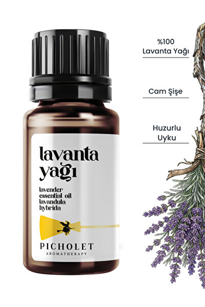 Picholet Lavanta Uçucu Yağı 10 ml %100 Saf ve Doğal (Lavender Essential Oil)