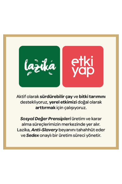 LAZİKA Prebiyotik Yeşil Çay 18'li PLA Piramit Poşet - El yapımı yeşil çay, Prebiyotik lif, Papatya, Rezene