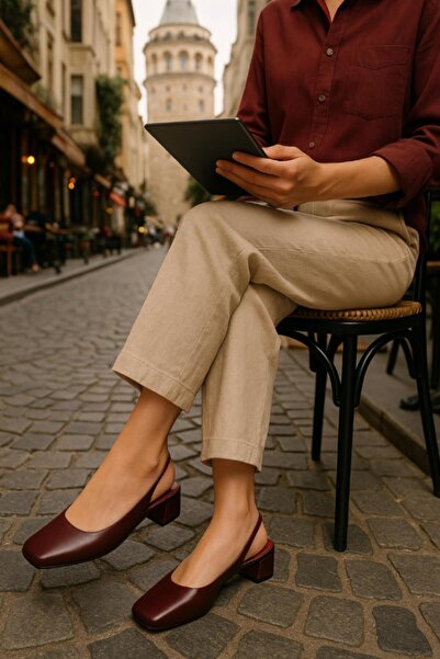 37Numara PANTOFI DE FEMEI MĂRIME MARE 41-42-43-44-PIELE ROȘU CLARET